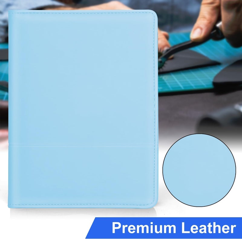 Gorbado Padfolio/Portfolio Binder, Mini Padfolio Portfolio Binder 5 x 8 Legal Writing Pad, A5 Document Organizer Folder for Men Women, Sky Blue - Image 4